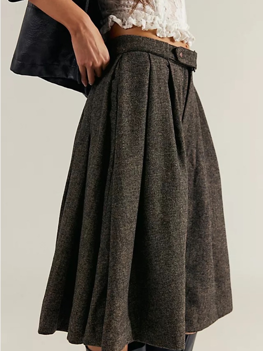 Free People Banded Tulip Cropped Trousers - Picture 3 of 8